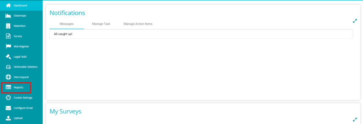 screenshot showing reports module